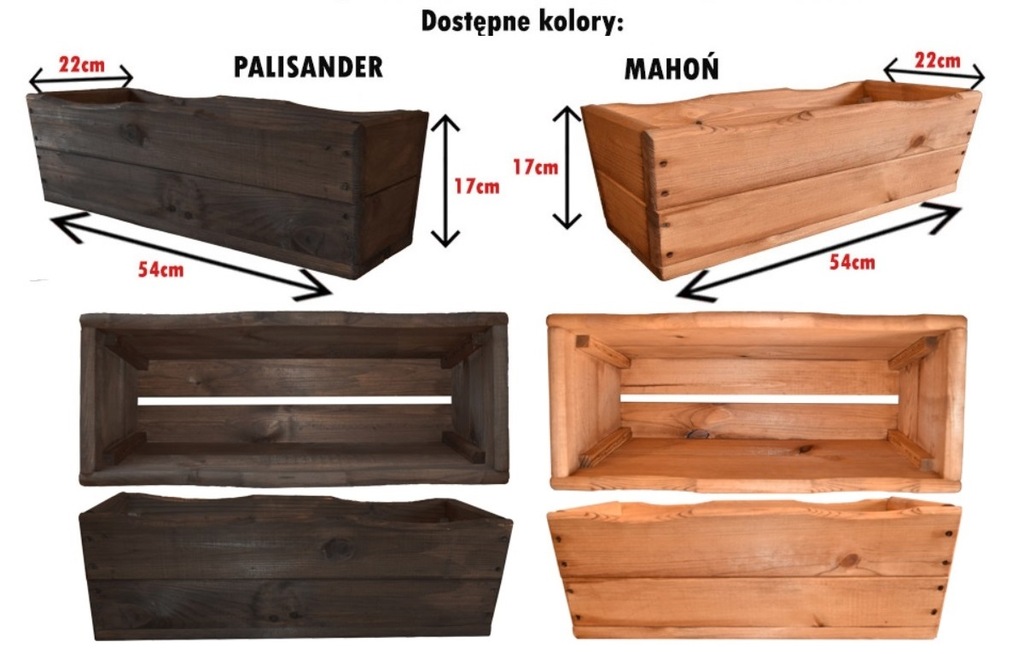 DONICE DONICZKI SKRZYNKI BALKONOWE 54 DREWNIANE ...