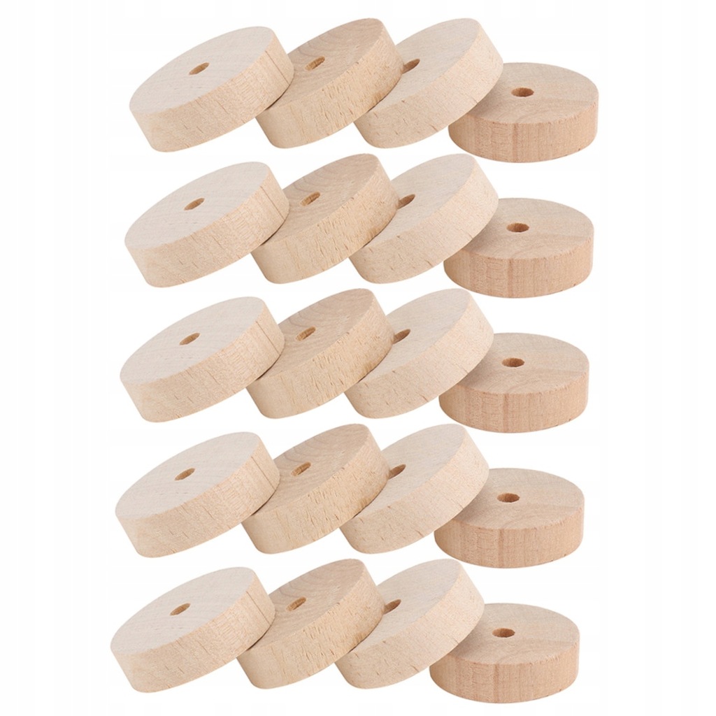 Mini Toys Kids Log Wheel Miniature Wooden 20 Pcs