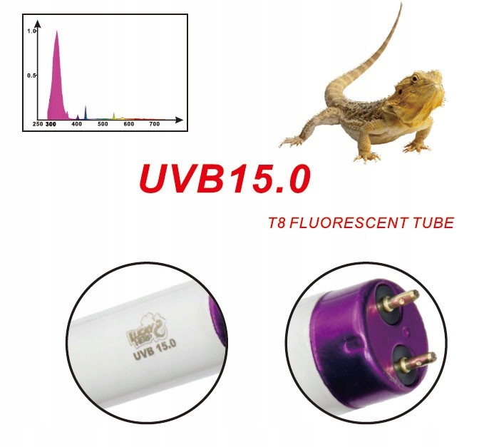 Świetlówka 15.0 T8 LUCKY HERP dla agamy, żółwia