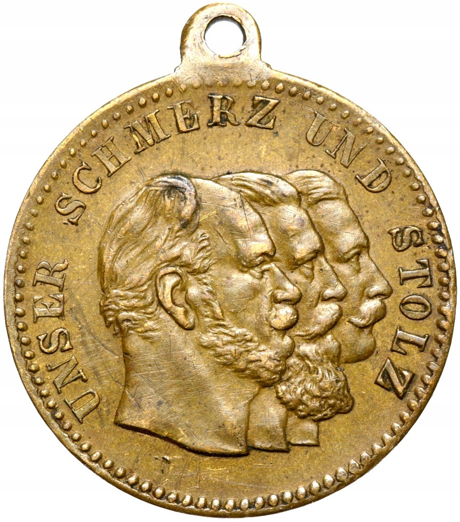 + Medal - Prusy - 1888 ROK TRZECH CESARZY SCHMERZ