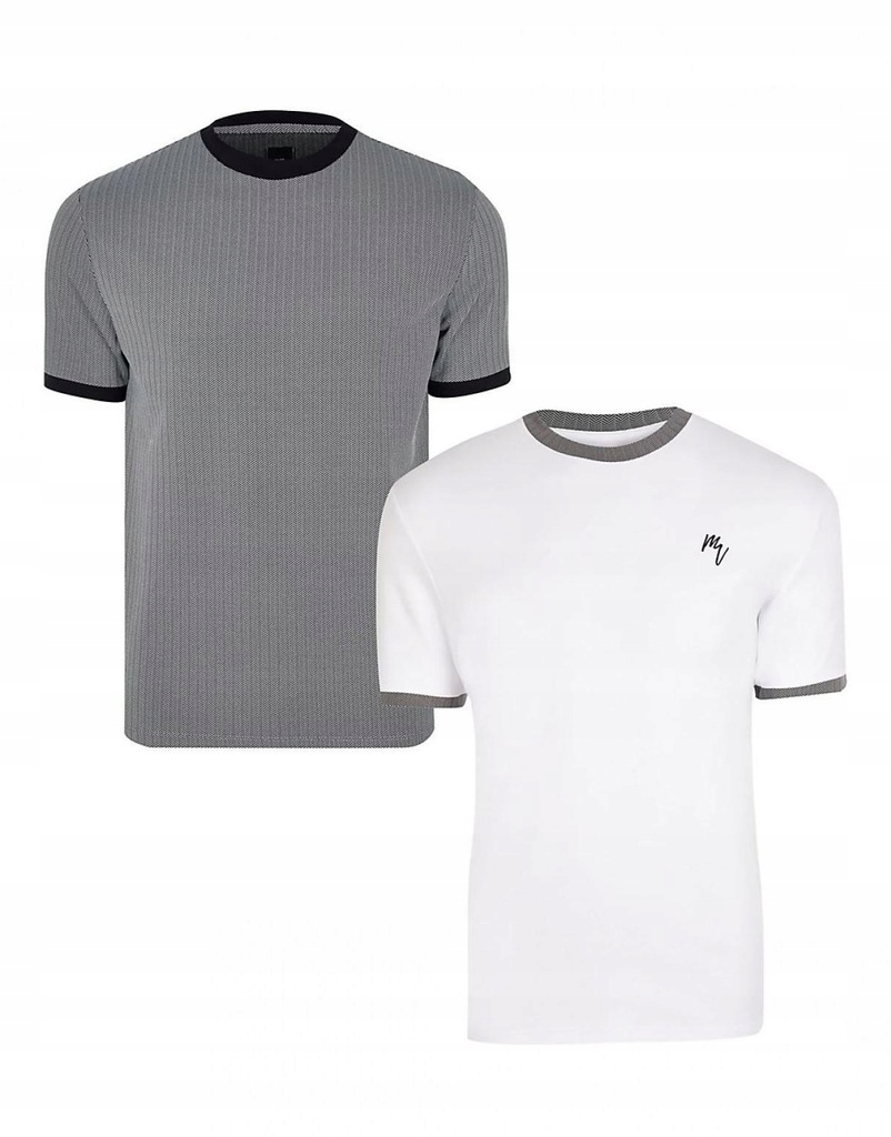 10Z105 RIVER ISLAND__NX8 T-SHIRT 2-PACK__M