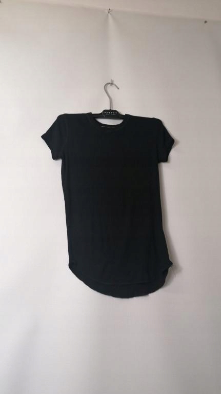 14I3F3 ZARA T-SHIRT CZARNY W PRĄŻKI 36 S