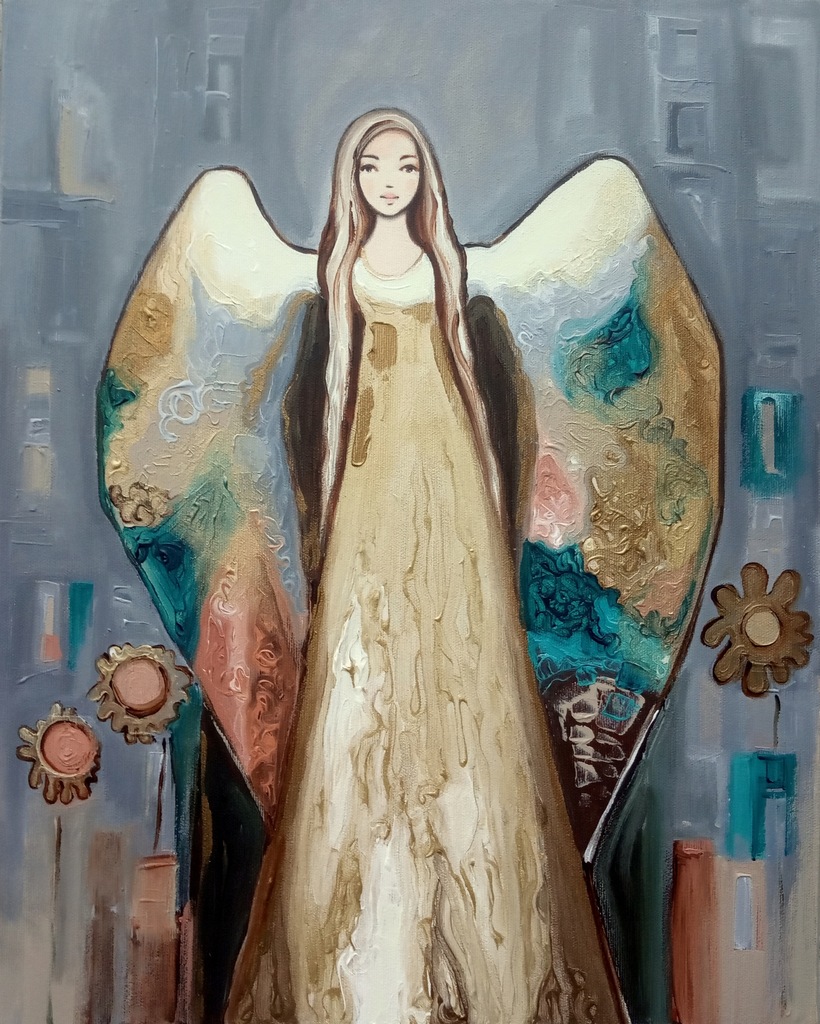 Anioł - Ewa Boińska - obraz 40x50