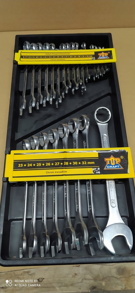ZESTAW TOP CRAFT KLUCZE PŁASKO-OCZKOWE 6-32MM 25 elementów