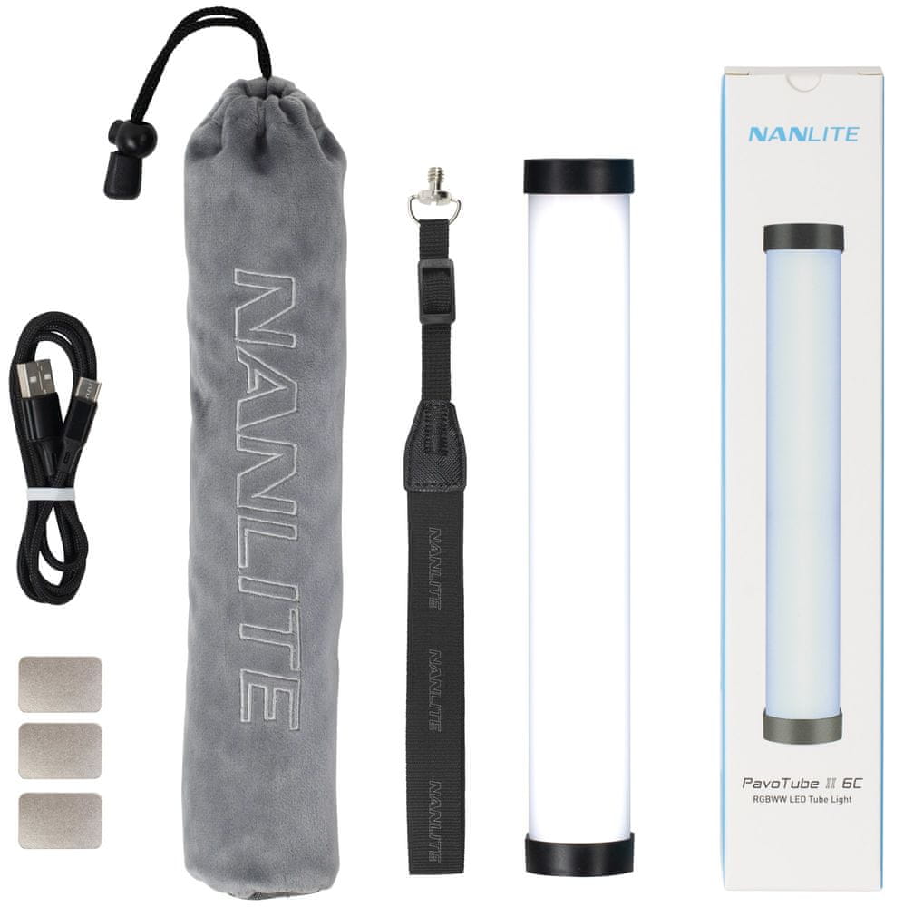 Lampa LED NanLite PavoTube II 6C 1-Kit RGB