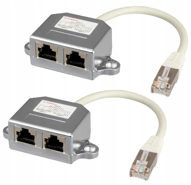 Rozdzielacz 10/100 Base T&I SDN RJ-45 biały 2szt