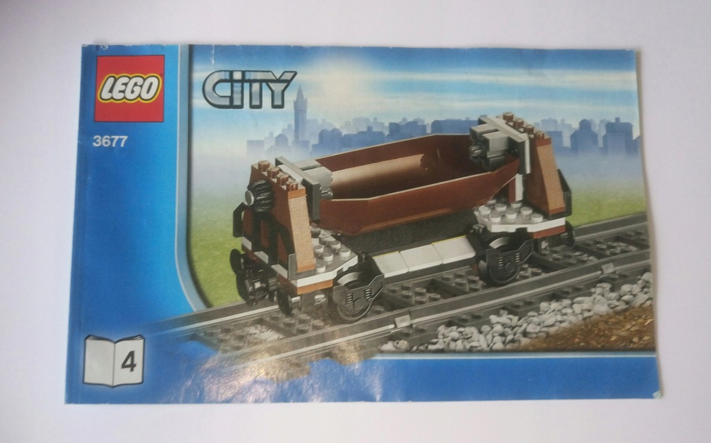 LEGO 3677 city sama Instrukcja wagonu węglarkaNr.4