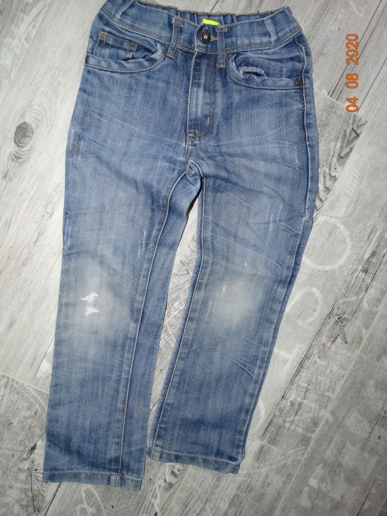 ZARA - SPODNIE JEANS CHŁOPIĘCE PRZETARCIA 110