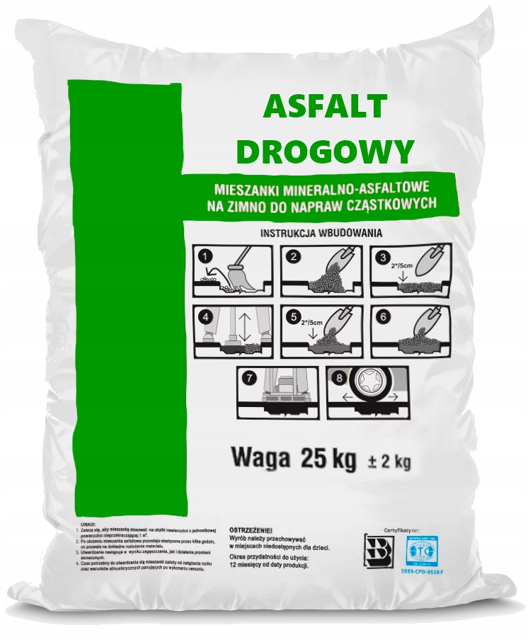 ASFALT DROGOWY NA ZIMNO OPAKOWANIE 25KG