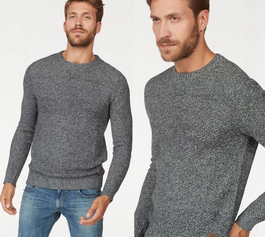 JACK&JONES SZARY MĘSKI SWETER L