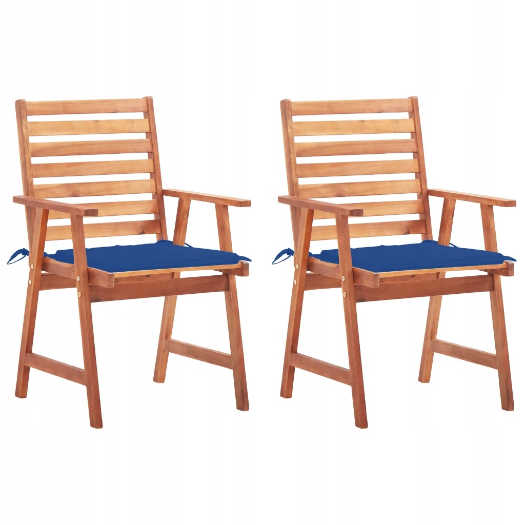 Krzesła ogrodowe z poduszkami, 2 szt., lite