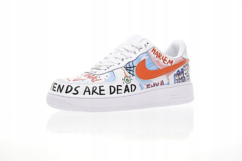 custom pauly x vlone pop nike air force 1 low graffiti harlem white