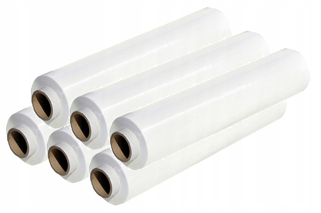 6x FOLIA STRETCH 3KG STRECZ KRYJĄCY ROLKA BIAŁY