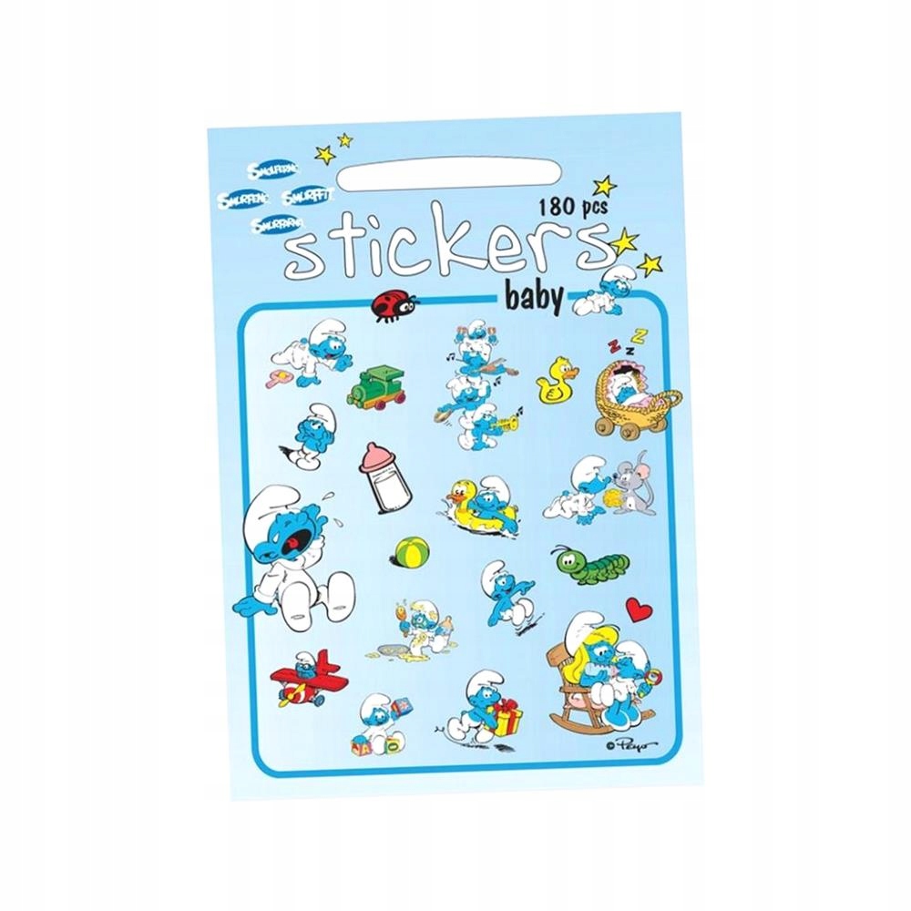 ZESTAW NAKLEJEK 180 SZT BABY SMERFY