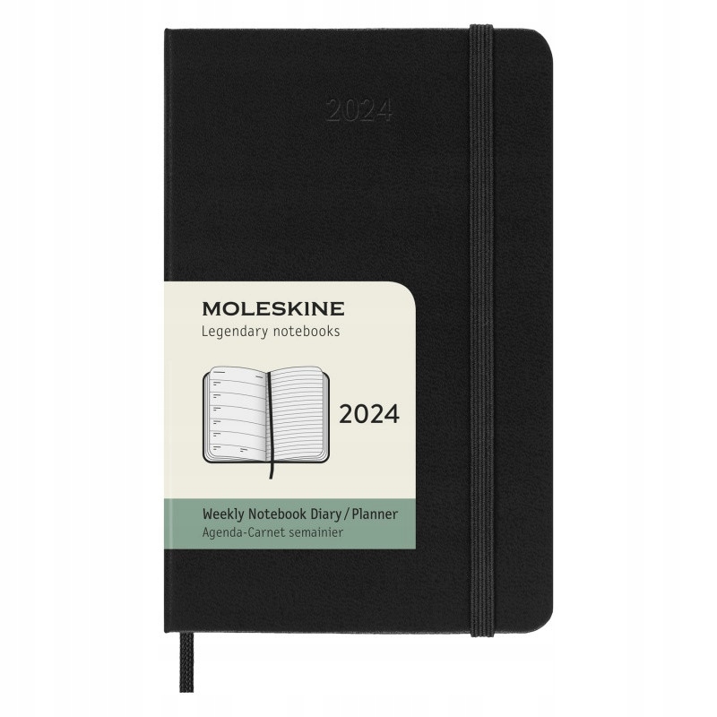 Kalendarz tygodniowy 2024 - Moleskine - Black, P