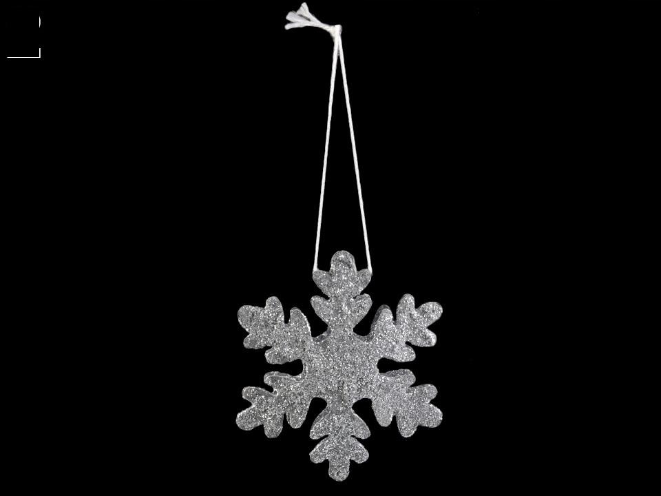 Dekoracja metalowa śnieżynka 3D fi7,4 cm 24szt