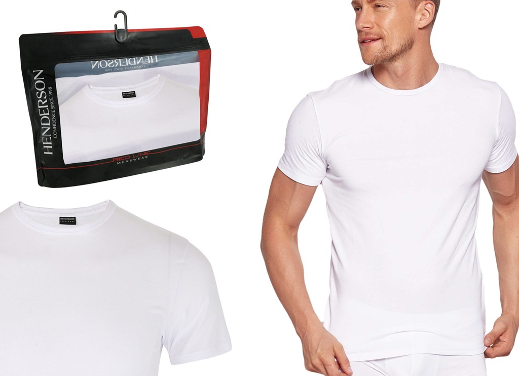 Koszulka T-Shirt K3 Henderson RED LINE biały L