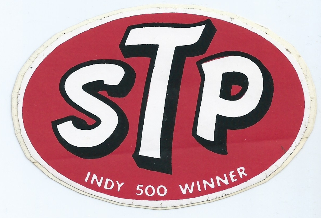 Pamiątka PRL - naklejka STP Indy 500 Winner