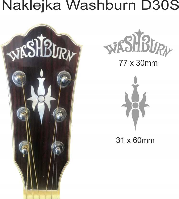 Naklejka WASHBURN na gitara wzorów 11