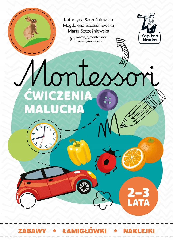 Zabawy malucha 2-3 lata. Montessori. Karty sensoryczne