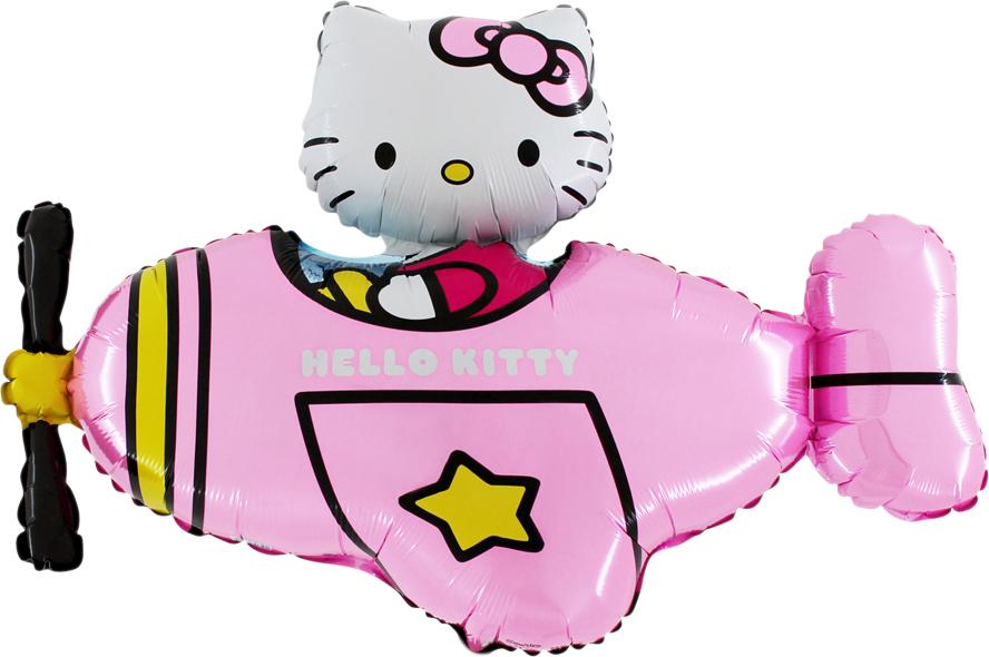 Balon foliowy Hello Kitty samolot 90 cm