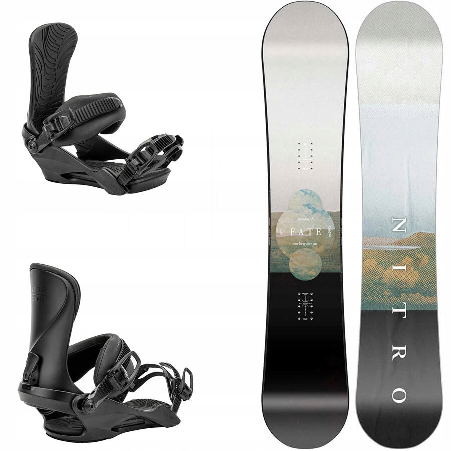 DAMSKI snowboard NITRO Fate + wiązania Cosmic