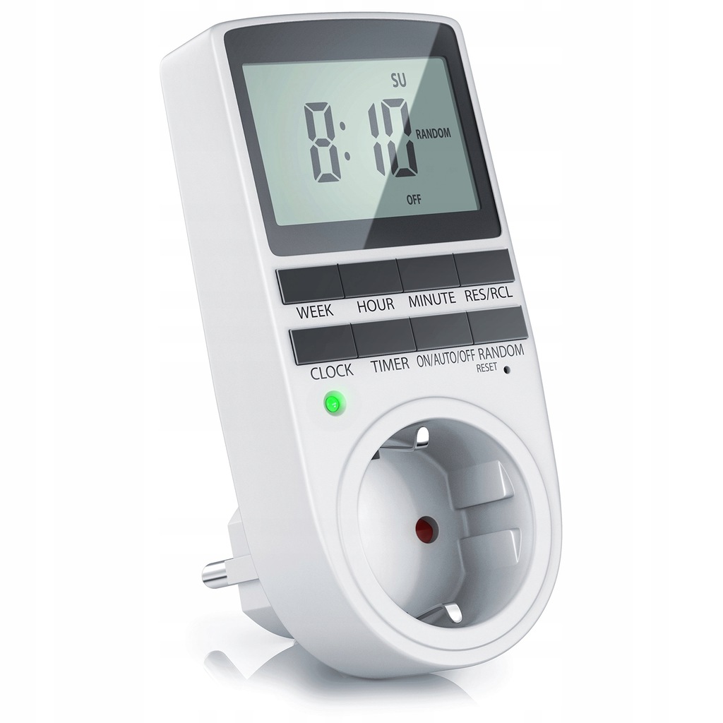 Cyfrowy programator czasowy LCD 3680W z akumulatorem rezerwowym