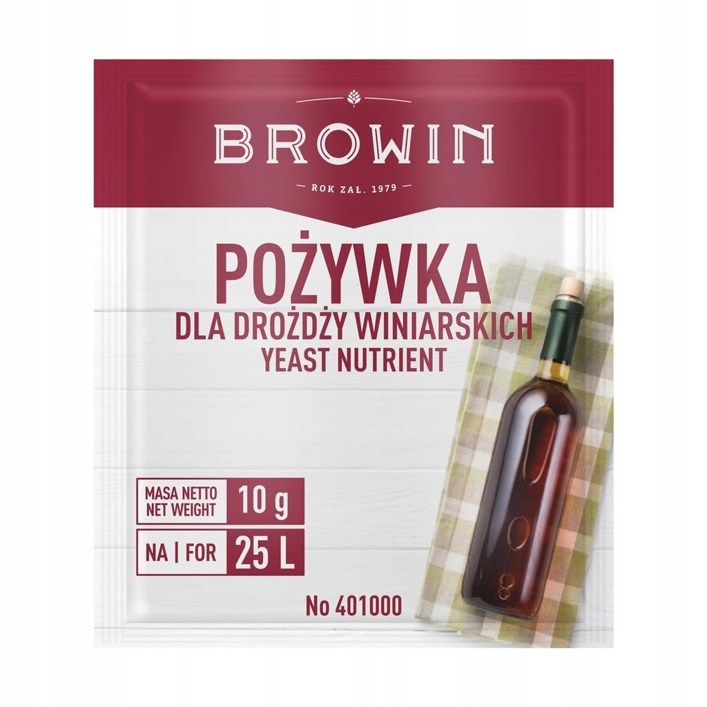 Pożywka dla drożdży winiarskich 10g Browin