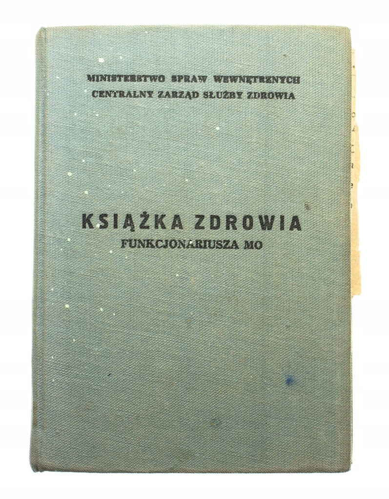 KSIĄŻECZKA ZDROWIA FUNKCJONARIUSZA MO 1978