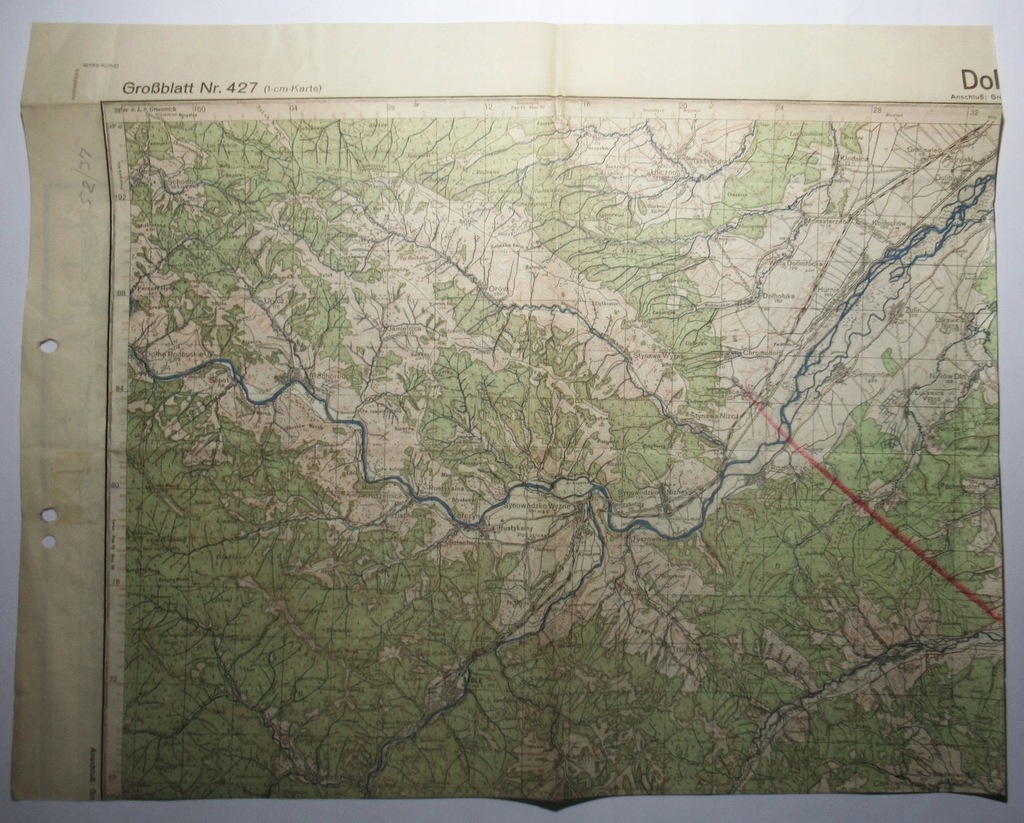 Mapa Skole, Podhorodce, Stynawa, Cisów, UKRAINA, KRESY WSCHODNIE, 1941