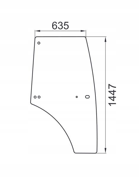 SZYBA DRZWI MASSEY FERGUSON PRAWA 3600 NOWA WERSJA VA206264