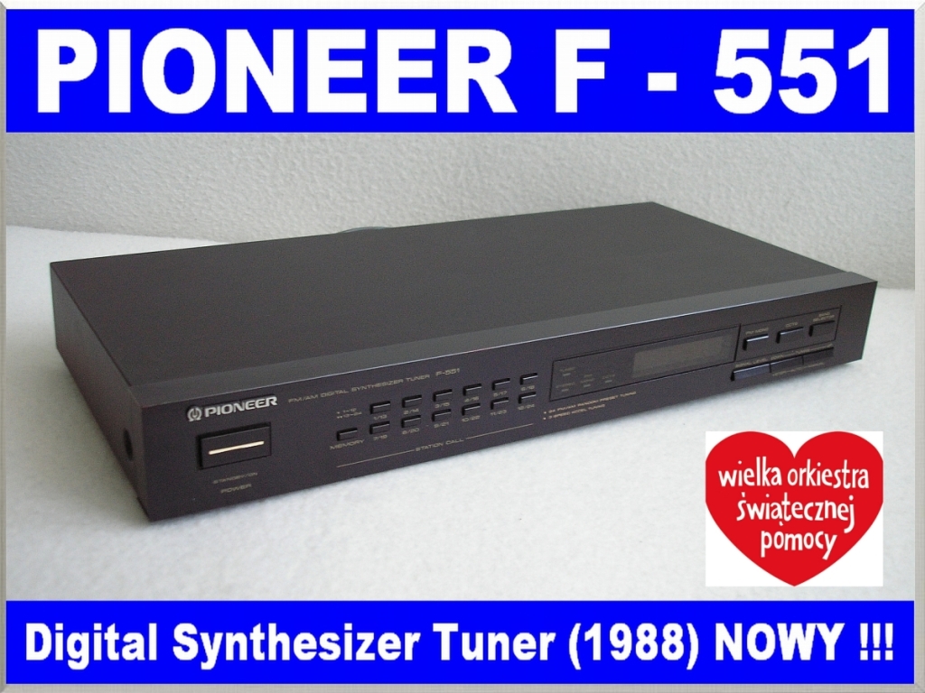 PIONEER F-551 DIGITAL TUNER (1988) NOWY !!!