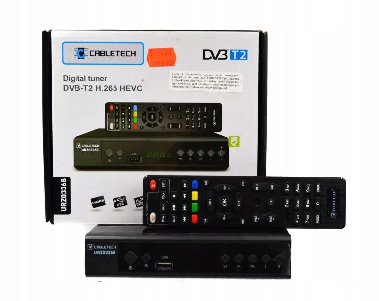 DEKODER DVBT T2 CABLETECH URZ0336B TUNER