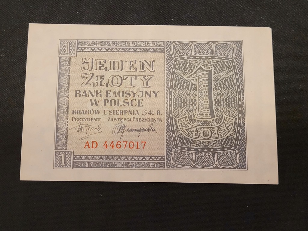 1 złoty 1941 rok Piękny STAN