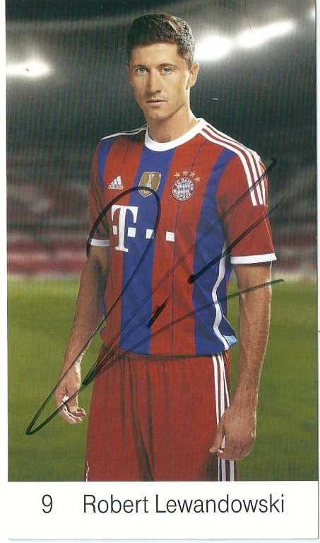 Autograf Robert Lewandowski FC Bayern Monachium