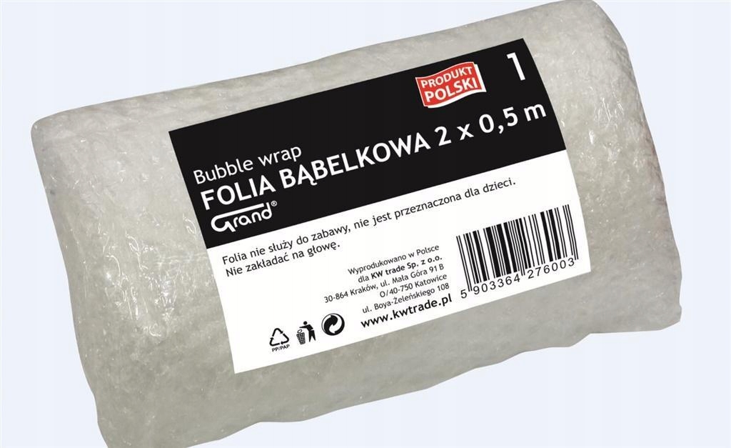 FOLIA BĄBELKOWA 2M X 0,5M GRAND, GRAND