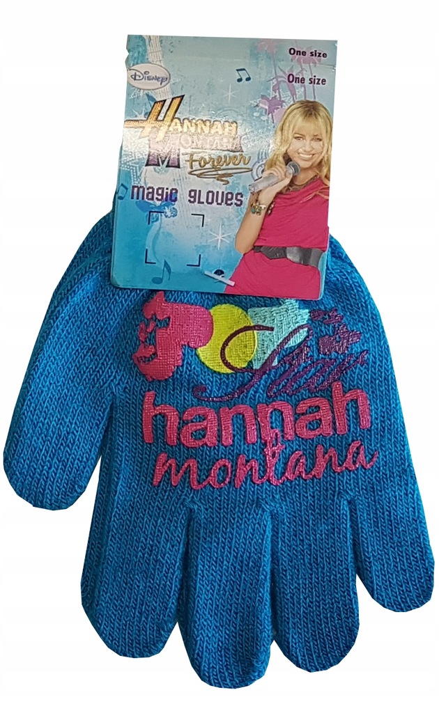 rękawiczki HM#2 akryl DISNEY Hannah Montana 14cm