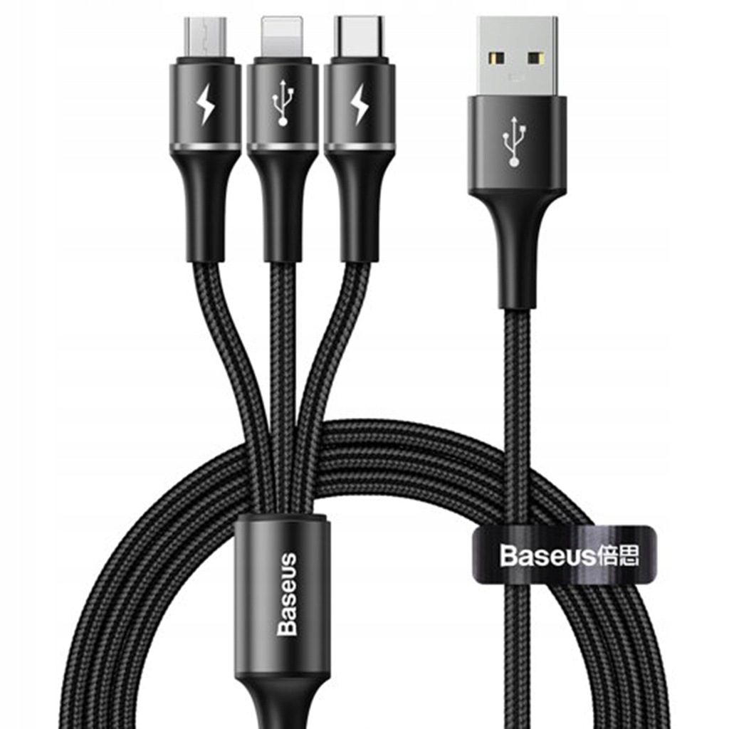 Купить Кабель Baseus 3in1 Lightning Type C кабель micro USB: отзывы, фото, характеристики в интерне-магазине Aredi.ru