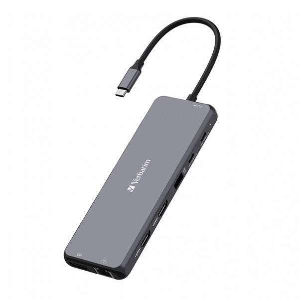 USB (3.2) hub 13-port, 32153, szary, długość przewodu 20 cm, Verbatim, 2x U