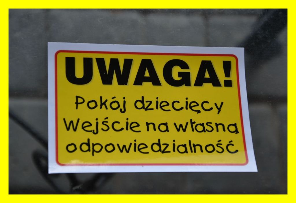 naklejka POKÓJ DZIECIĘCY na drzwi, szybę itp