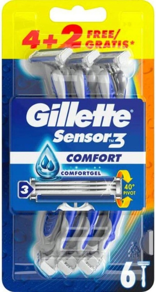 Gillette Sensor 3 Comfort Maszynka Jednorazowa 6 s