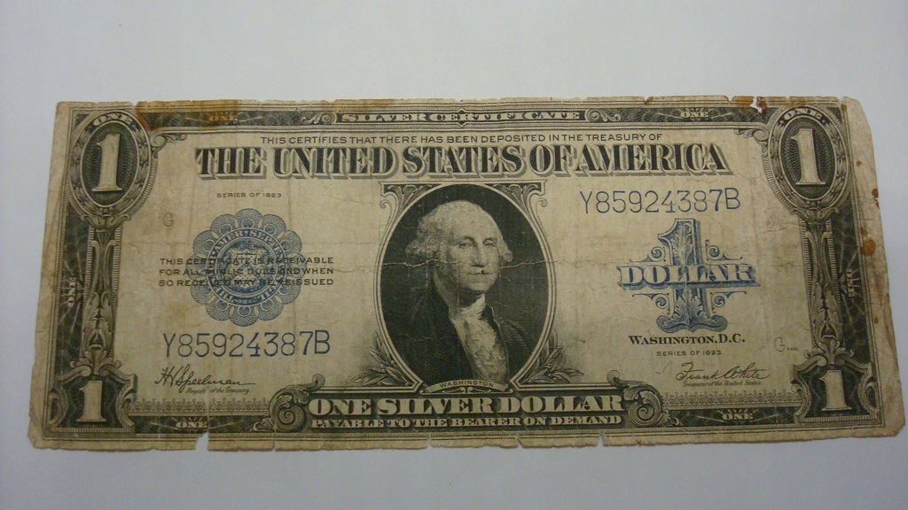 Banknot - USA 1 dolar 1923 seria Y stan 4-