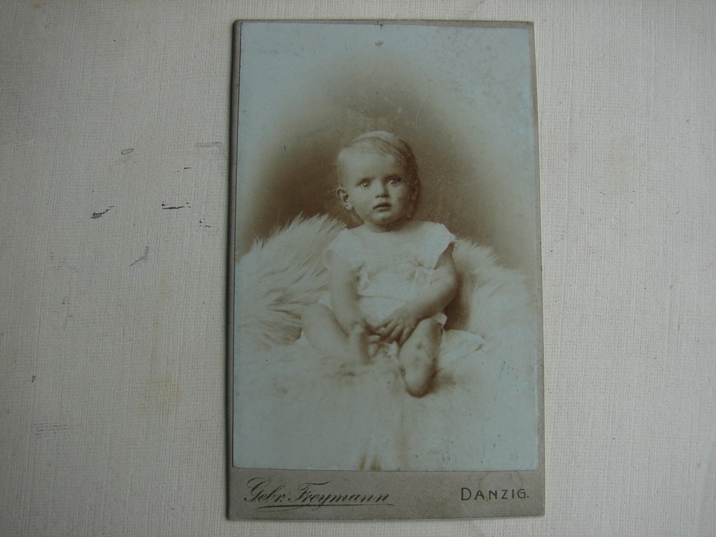 Danzig / Gdańsk foto. Gebr. Freymann / CDV zdjęcie kartonikowe - dziecko