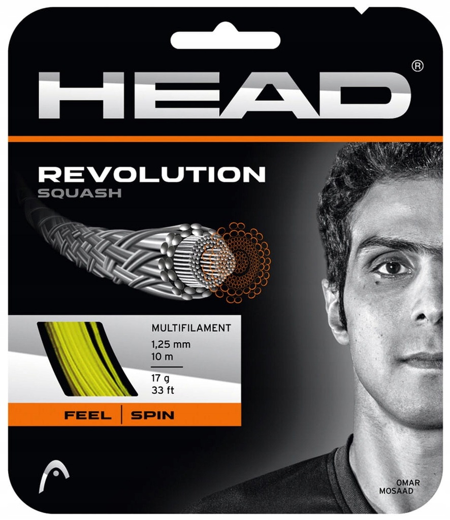 Naciąg squash HEAD Revolution - 1,25mm