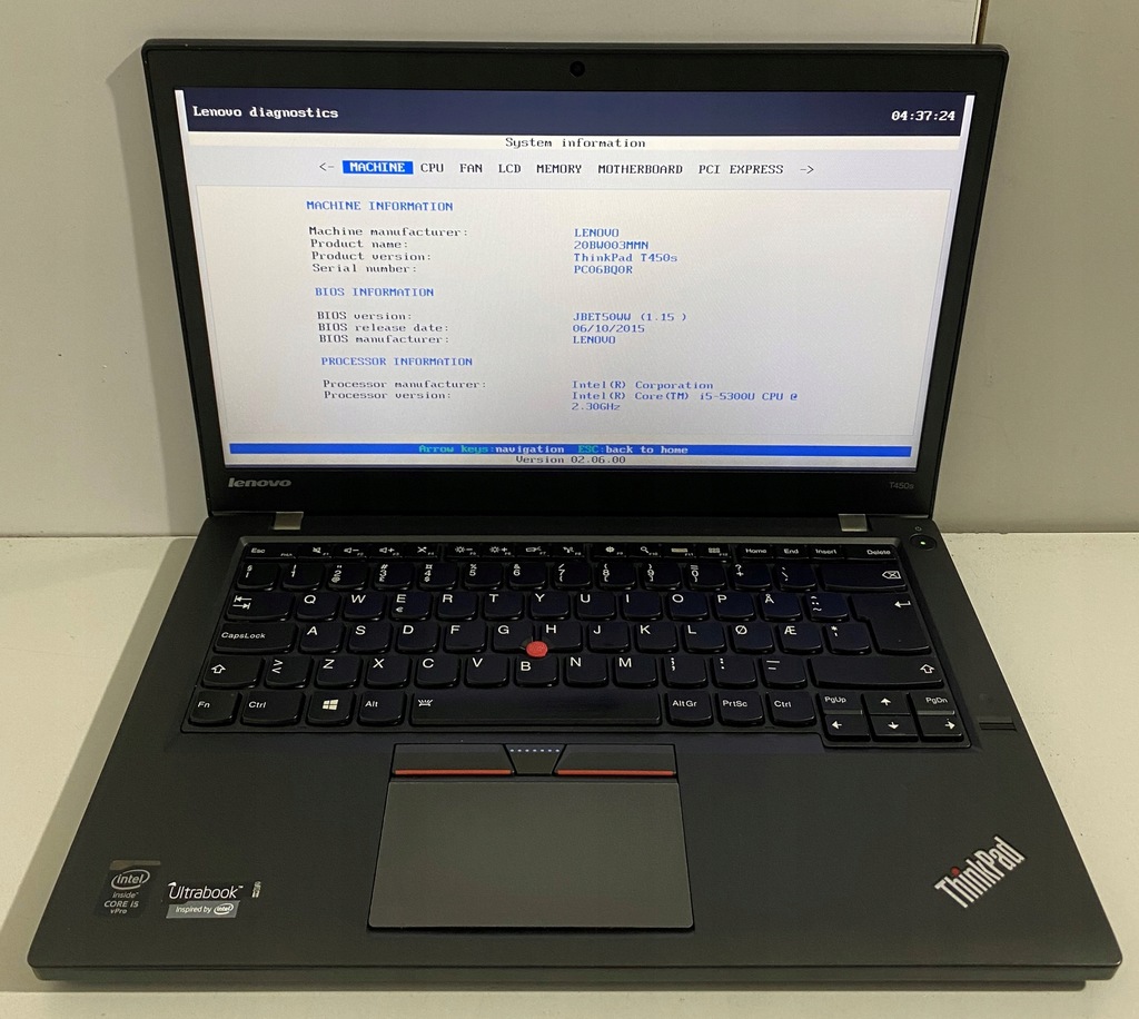 Laptop Lenovo T450S 14,1 Intel Core i5 8GB DVF394L 13591335532