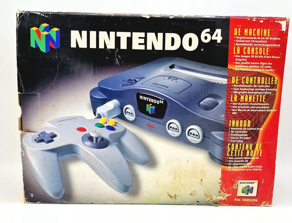 Kompletna Konsola Nintendo 64 w kartonie RETRO,