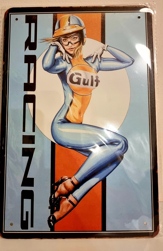 Garage metal sign Gulf Racing 200mm - 300mm