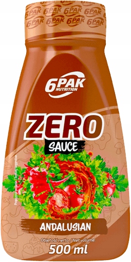 6PAK Sauce ZERO 500ml SOS BEZ KALORII Andalusian