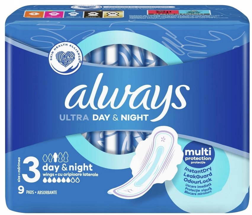 Always PODPASKI Ultra 9 Day&Night z Skrzydełkami