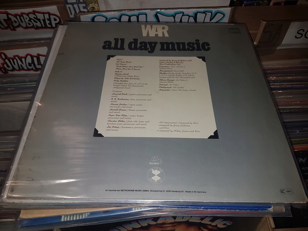 Купить WAR ALL DAY MUSIC LP ГЕРМАНИЯ: отзывы, фото, характеристики в интерне-магазине Aredi.ru